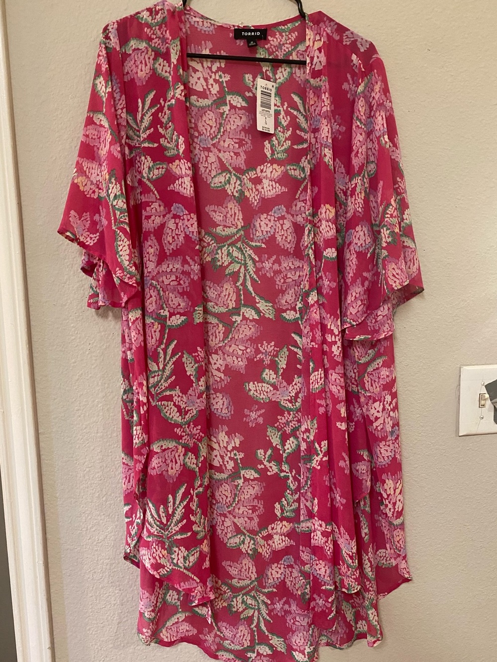 torrid Pink Floral Sheer Kimono - Quick List For Show
